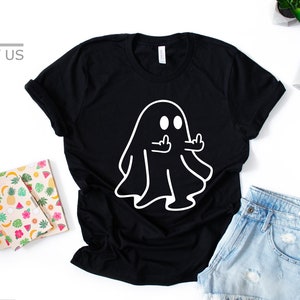 Ghost Middle Finger Shirt | Halloween 2023 Shirt | Funny Halloween Shirt | Gift Tees