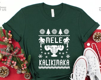 Mele Kalikimaka Hawaii Christmas Shirt | Festive Holiday Party | Vintage Santa Christmas | Retro Christmas | Hawaiian Funny Shirt | Gift Tee