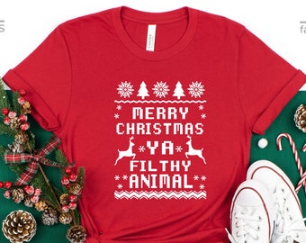 merry christmas ya filthy animal moletom com capuz