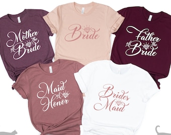 Bride Shirt | Mother of the Bride Shirt | Father of the Bride | Gift Tees | Bachelorette Shirt | Maid of Honor Shirt | Team Bride | Wedding
