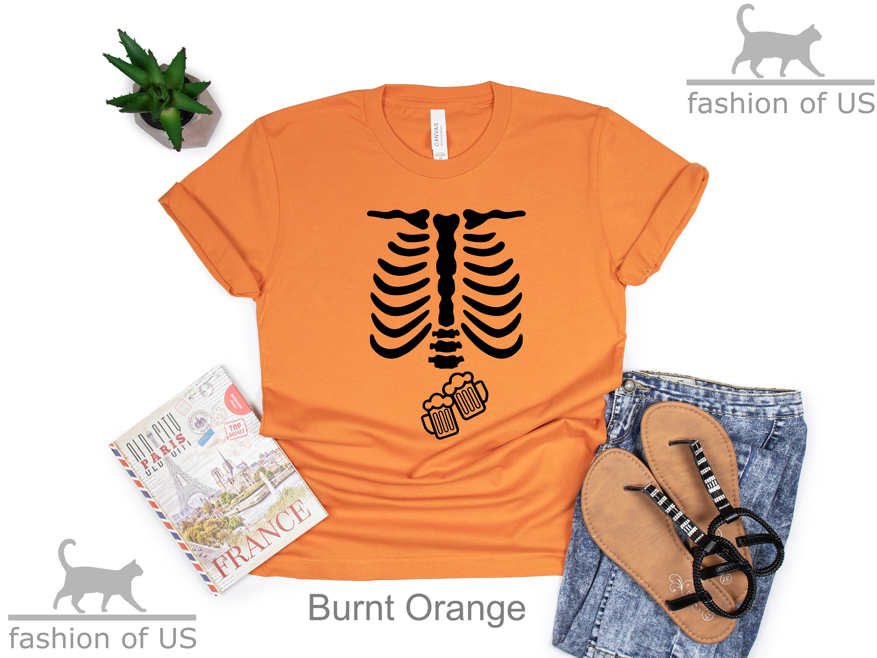 Discover Halloween Pregnancy Announcement Shirt | Skeleton Baby Shirt | Baby Belly Shirt | Beer Belly Shirt | Matching Couple Shirt | Mommy To Be