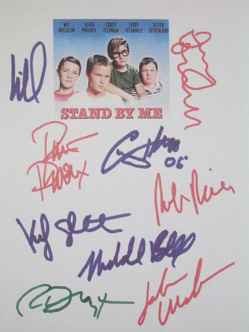 Stand By Me Signed Movie Film Script Screenplay X9 Autographs Etsy