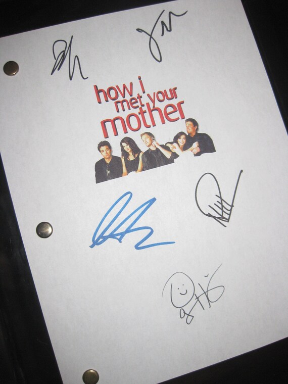 How I Met Your Mother Signed Tv Script Screenplay Autographs Etsy