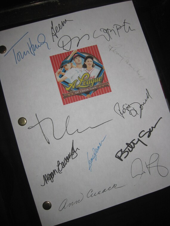 Tom Hanks Movie up to full-size 24 x 36 Script A League of Their Own Screenplay POSTER! Acting Film Geena Davis - Minimalist
