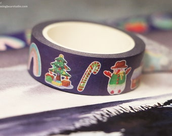 Cozy Christmas Washi Tape - Cute Stationery Washi Tape, Planner, Bullet Journal, Scrapbook, Sticker, kawaii Masking Washi Tape, gift for her