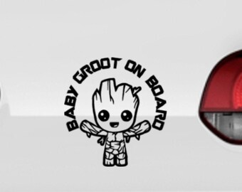 Baby On Board Groot Etsy