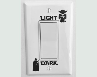 Darth Vader and Yoda Light Switch Sticker