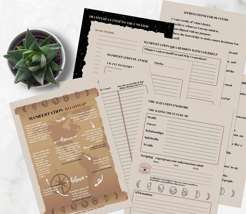 Download Manifestation Planner Printable Manifestation Journal Etsy