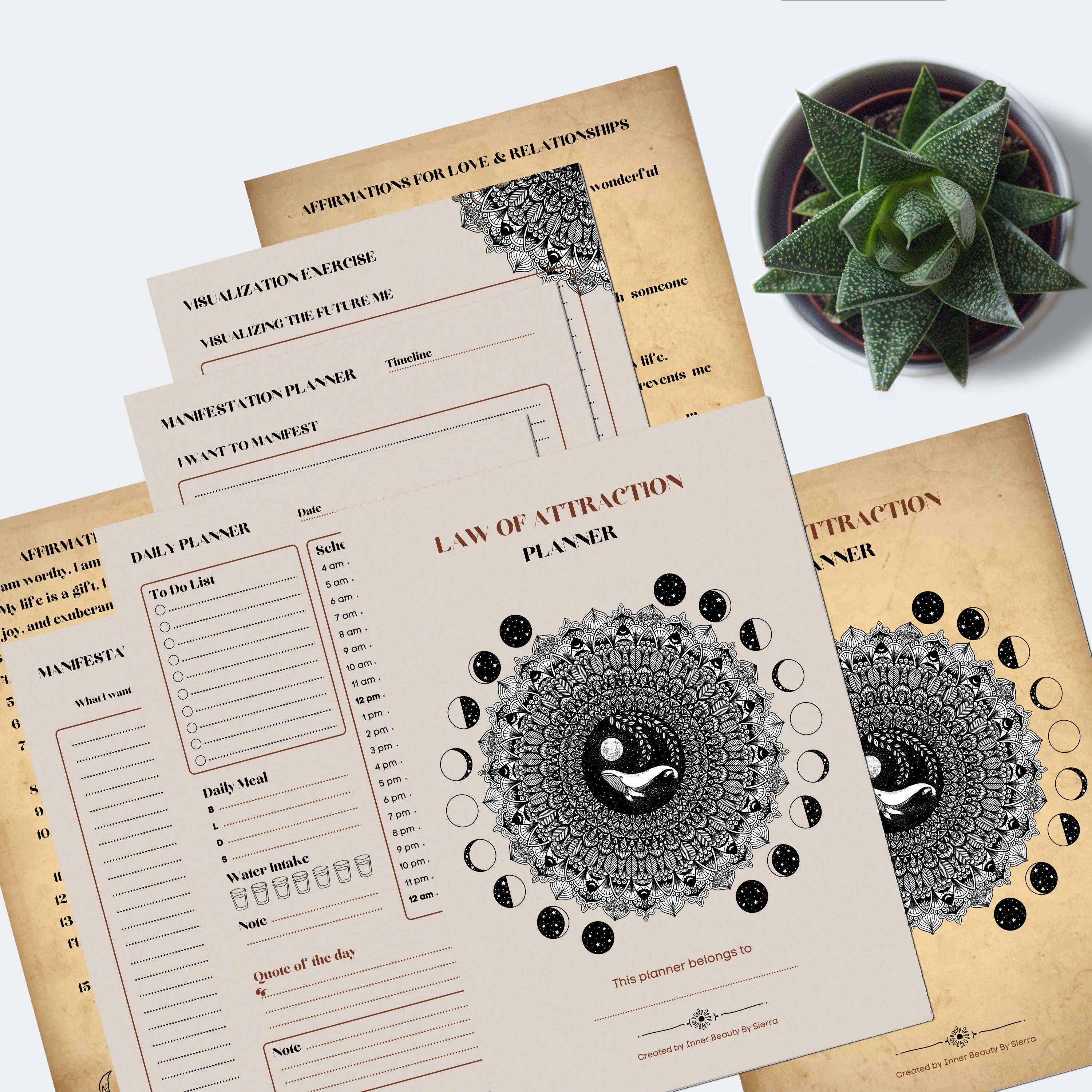 Law of Attraction Planner printable Law of Attraction | Etsy
