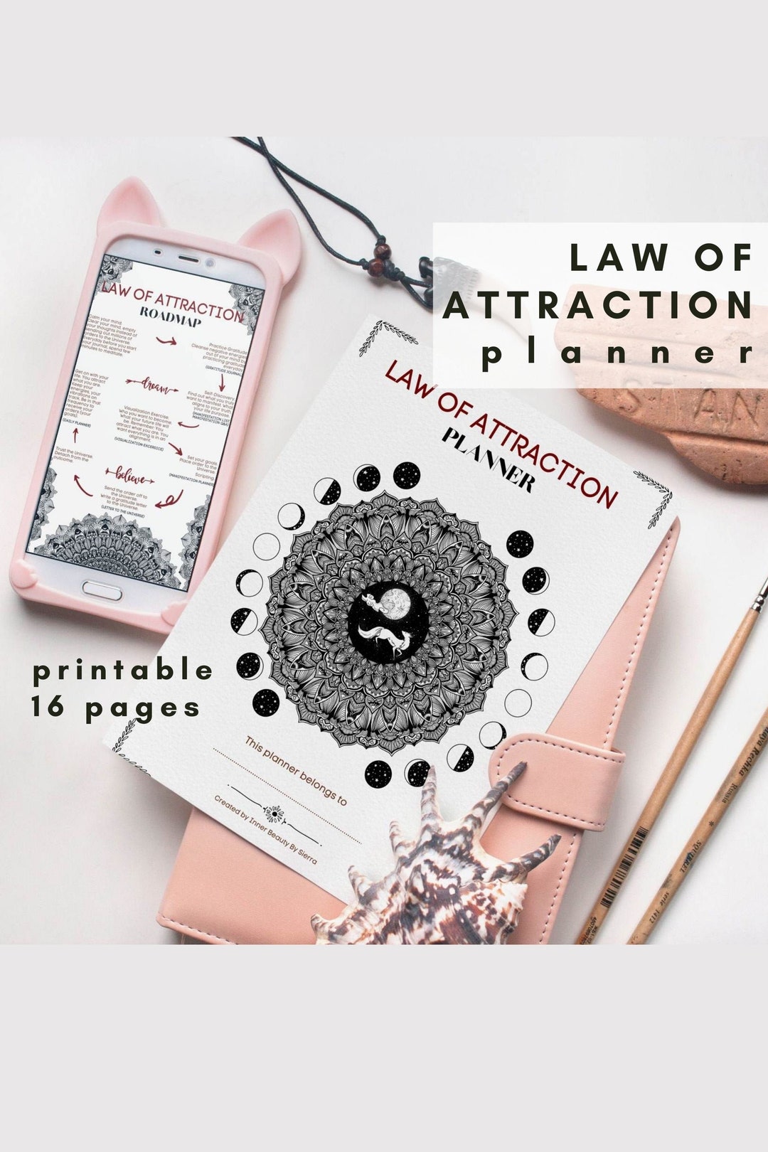 Law of Attraction Planner Printable, Gratitude Journal, Manifestation ...