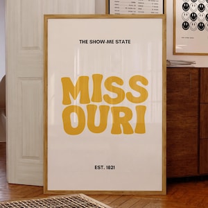 Missouri Typography Art Print | The Show-Me State | Digital Download | Printable Wall Art