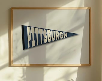Pittsburgh Pennant Art Print | Pennsylvania Flag (Digital Download)
