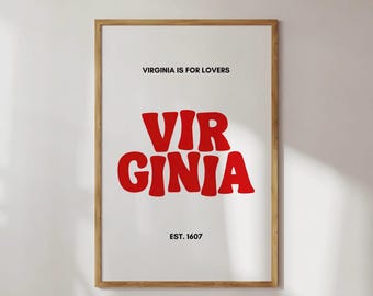 Virginia Art Print | State Poster Print | (Digital Download)