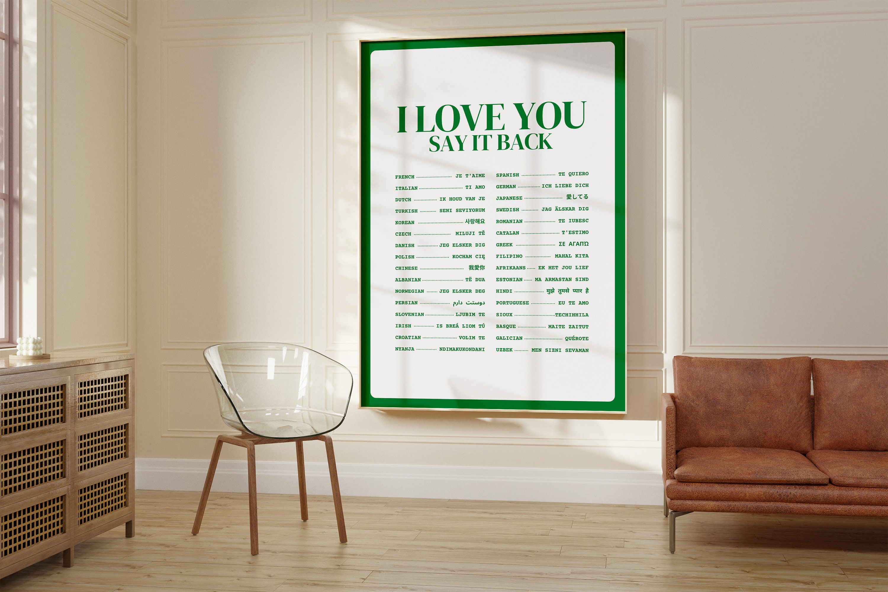 Ways to Say I Love You Wall Print Digital Download Print Retro Wall