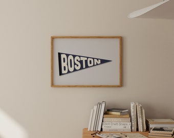 Lámina con banderines de Boston / Arte mural con la bandera de Boston / Descarga digital