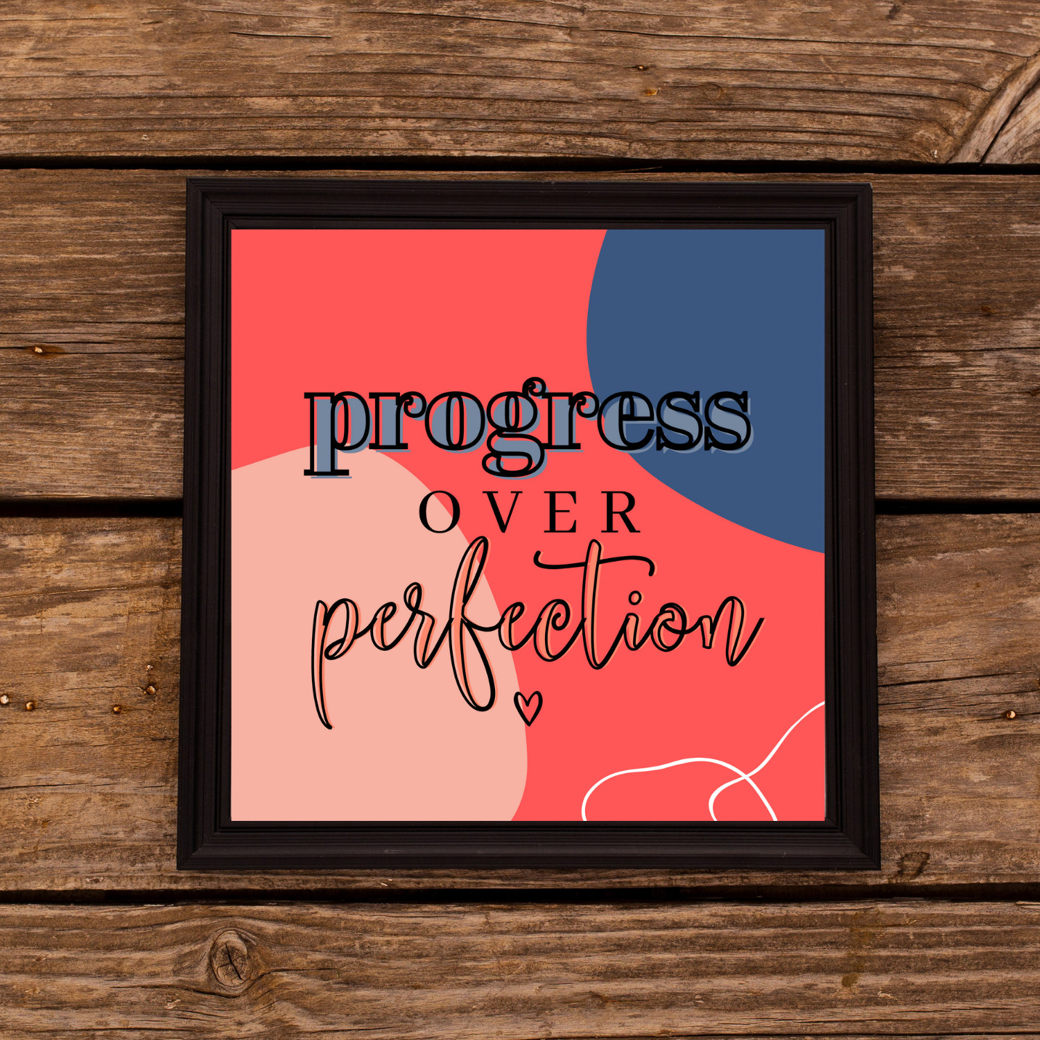 Progress Over Perfection Printable Quote Inspirational Art Etsy France