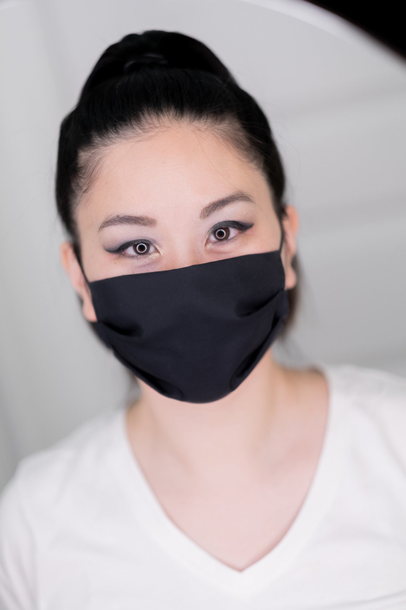 Apple Black washable face mask 100 cotton made in Montreal Etsy