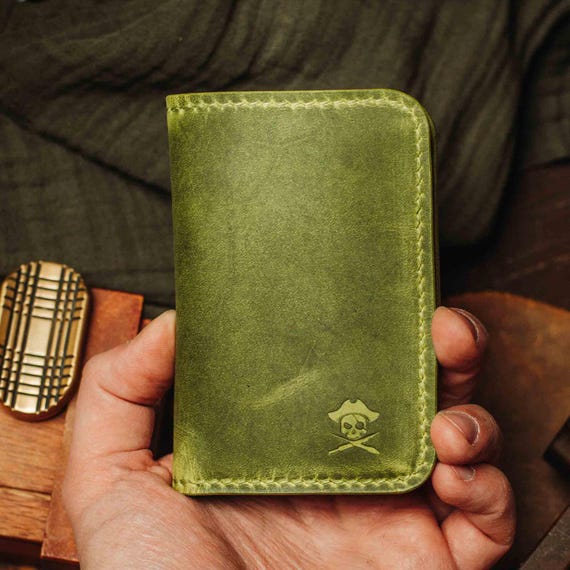 Hide & Drink Bifold Wallet - Full Grain Leather, Handmade, Mahogany, Card Slots & Money Pocket, 101 Year Warranty