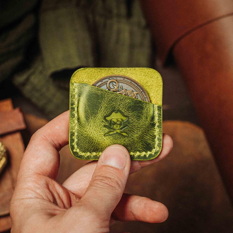 Lederetui für Challenge Coins – Peso-Tasche, Kompakter Halter für den täglichen Gebrauch und Sammler Bild 2
