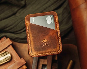 Slim Leather Wallet – Boatswain v3, Slim Handmade EDC Card Holder for Everyday Carry