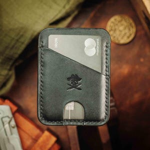 Bootsman v4 - Minimalistische leren portemonnee cadeau voor mannen Kaarthouder Geldhouder Handgemaakte leren portemonnee met kaarthouder
