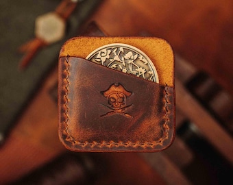 Lederetui für Challenge Coins – Peso-Tasche, Kompakter Halter für den täglichen Gebrauch und Sammler