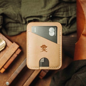 Minimalist Leather Wallet Boatswain v4 Gift for Men Card Slot Money Holder Handcrafted Leather Card Holder Wallet Easy Access EDC Wallet