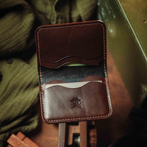 Portafoglio minimalista in pelle - Buccaneer v2 regalo per uomo porta carte porta soldi porta carte artigianale in pelle