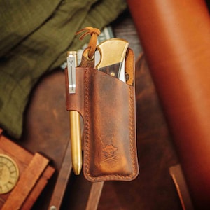Étui en cuir Buck 110 - Marin