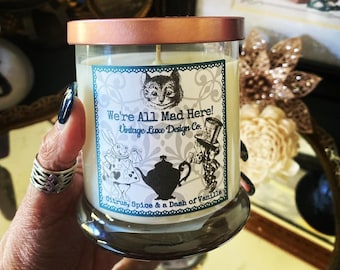 Mad Tea Party & Alice Wonderland Soy Candle | Book Lover Gift