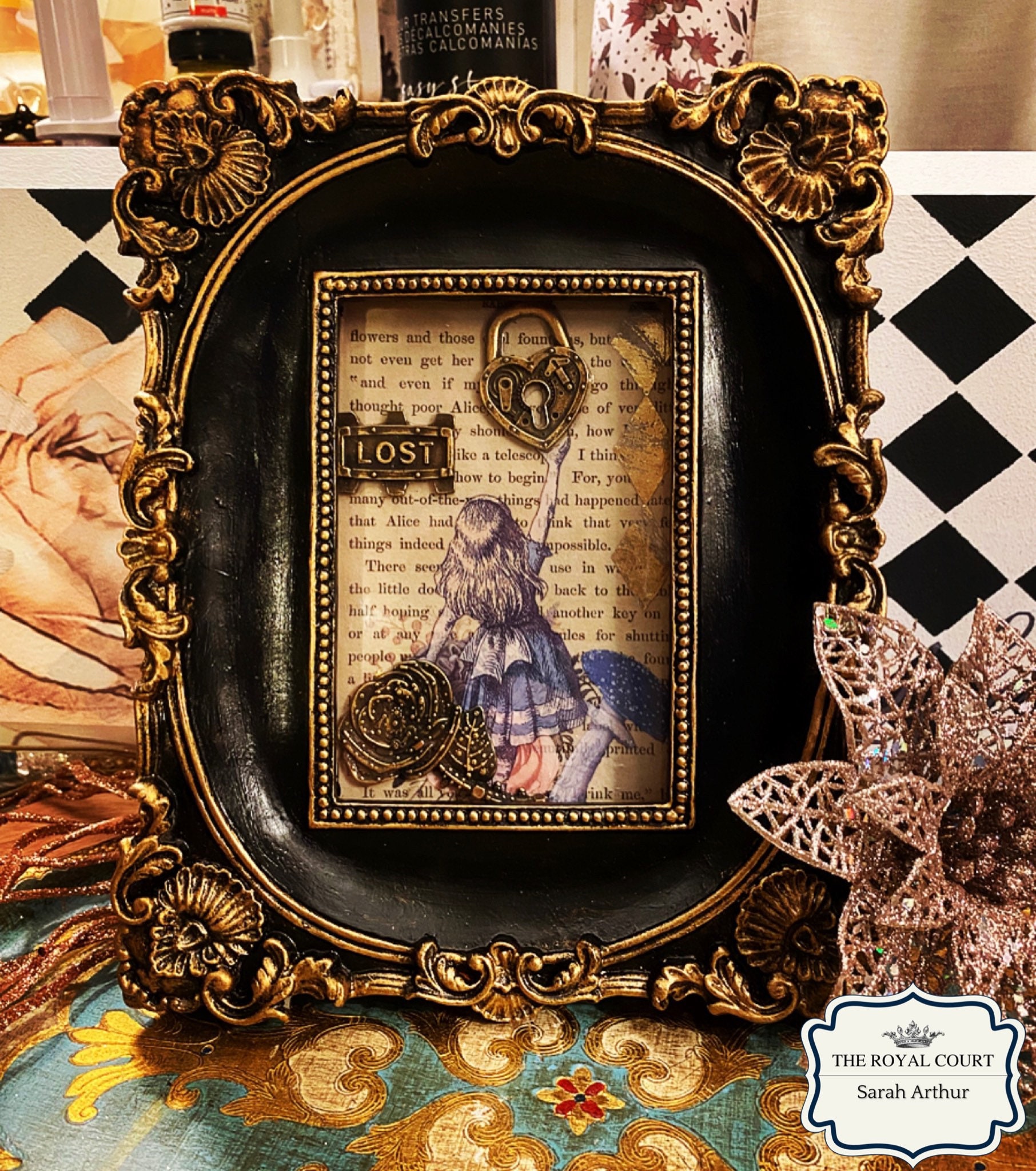 Alice Wonderland Wall Art Design Vintage Wood Wall Art Etsy