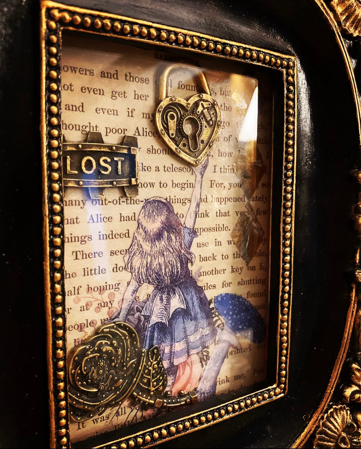 Alice Wonderland Wall Art Design Vintage Wood Wall Art Etsy