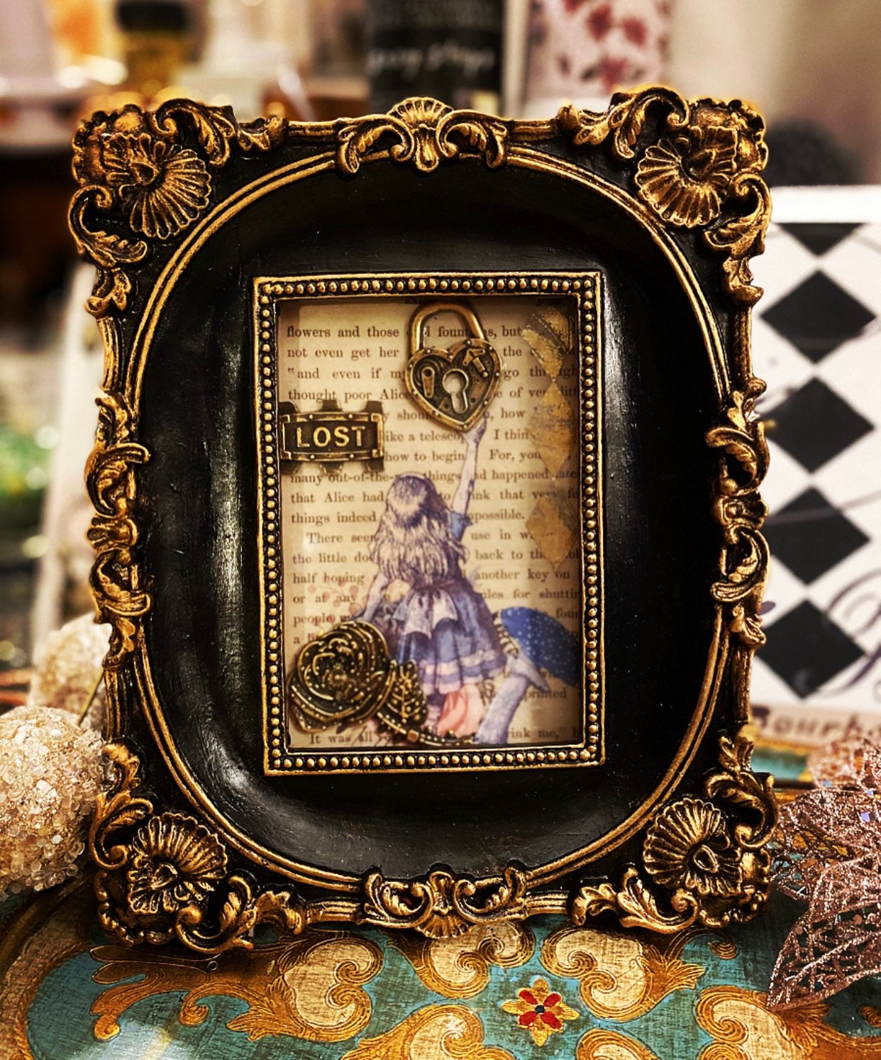 Alice Wonderland Wall Art Design Vintage Wood Wall Art Etsy