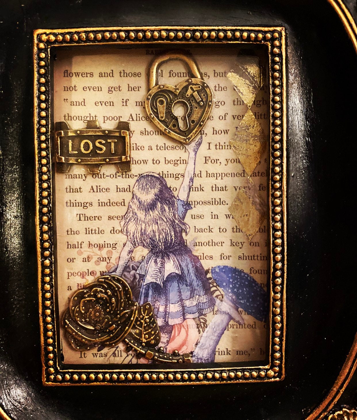 Alice Wonderland Wall Art Design Vintage Wood Wall Art Etsy