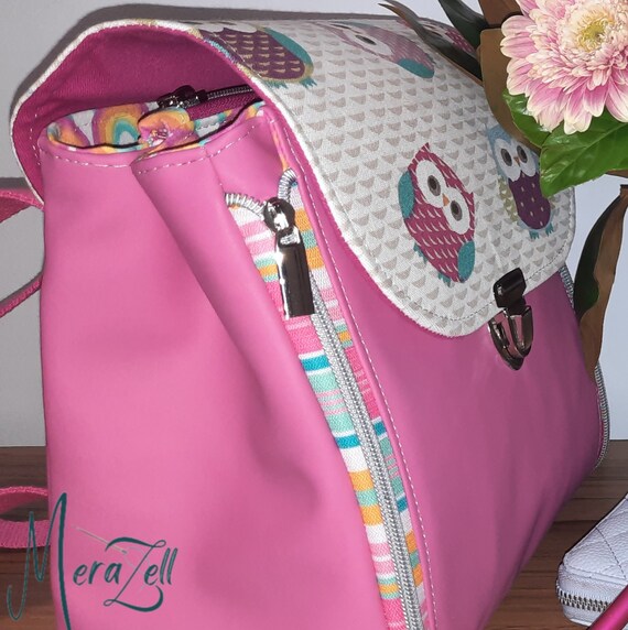 Pink Owl Backpack for Women Shiny Pink Claire main image 2
