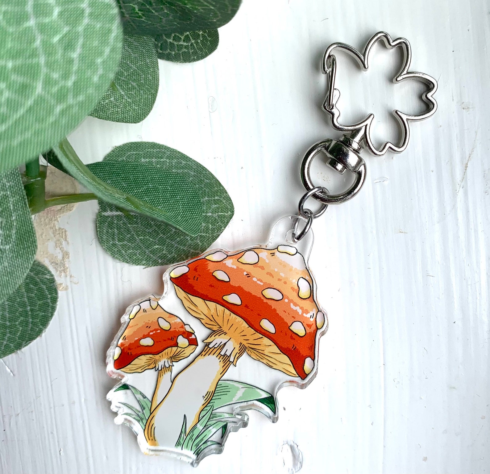 Mushroom Keychain Etsy