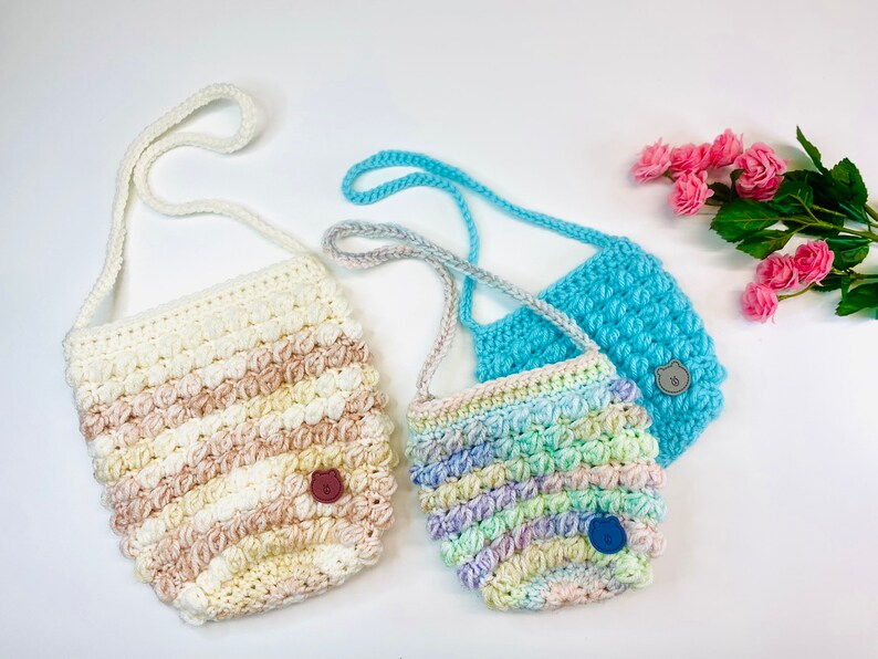 Poppin Bubbles Crochet Bag Pattern in Two Sizes image 5