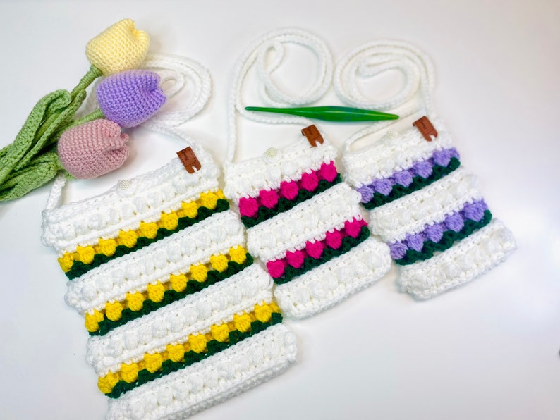 Crochet Pattern for Mobile Pouch Sling Bag and a Crossbody Bag image 7