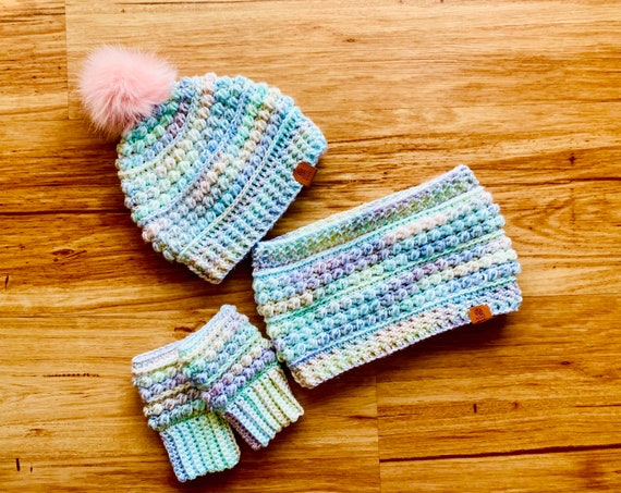 Crochet Pattern Bundle for Beanie Hat and Fingerless  display picture 2