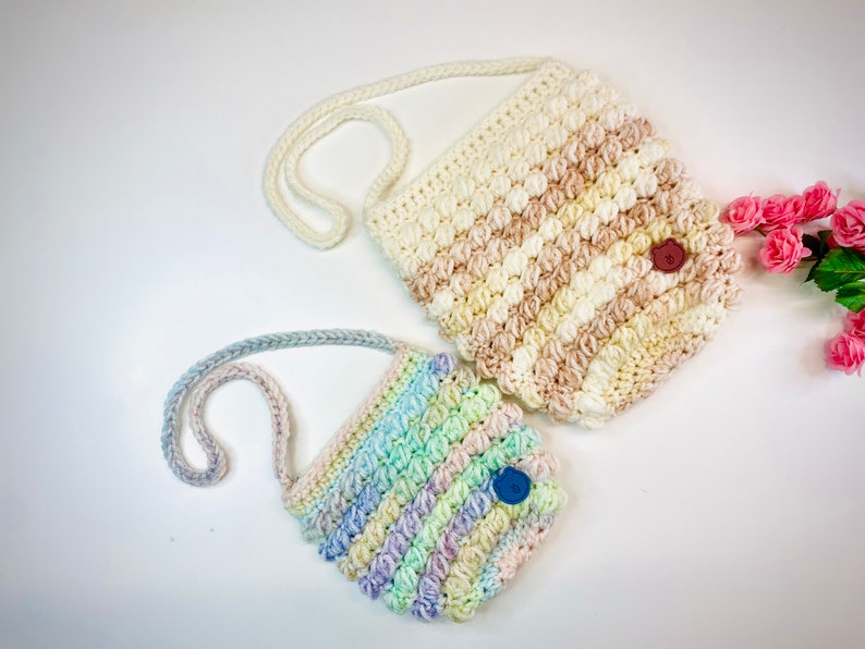 Poppin Bubbles Crochet Bag Pattern in Two Sizes image 3