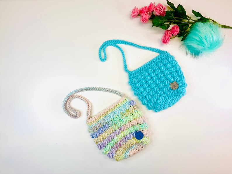 Poppin Bubbles Crochet Bag Pattern in Two Sizes image 2