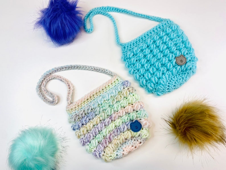 Poppin Bubbles Crochet Bag Pattern in Two Sizes image 1