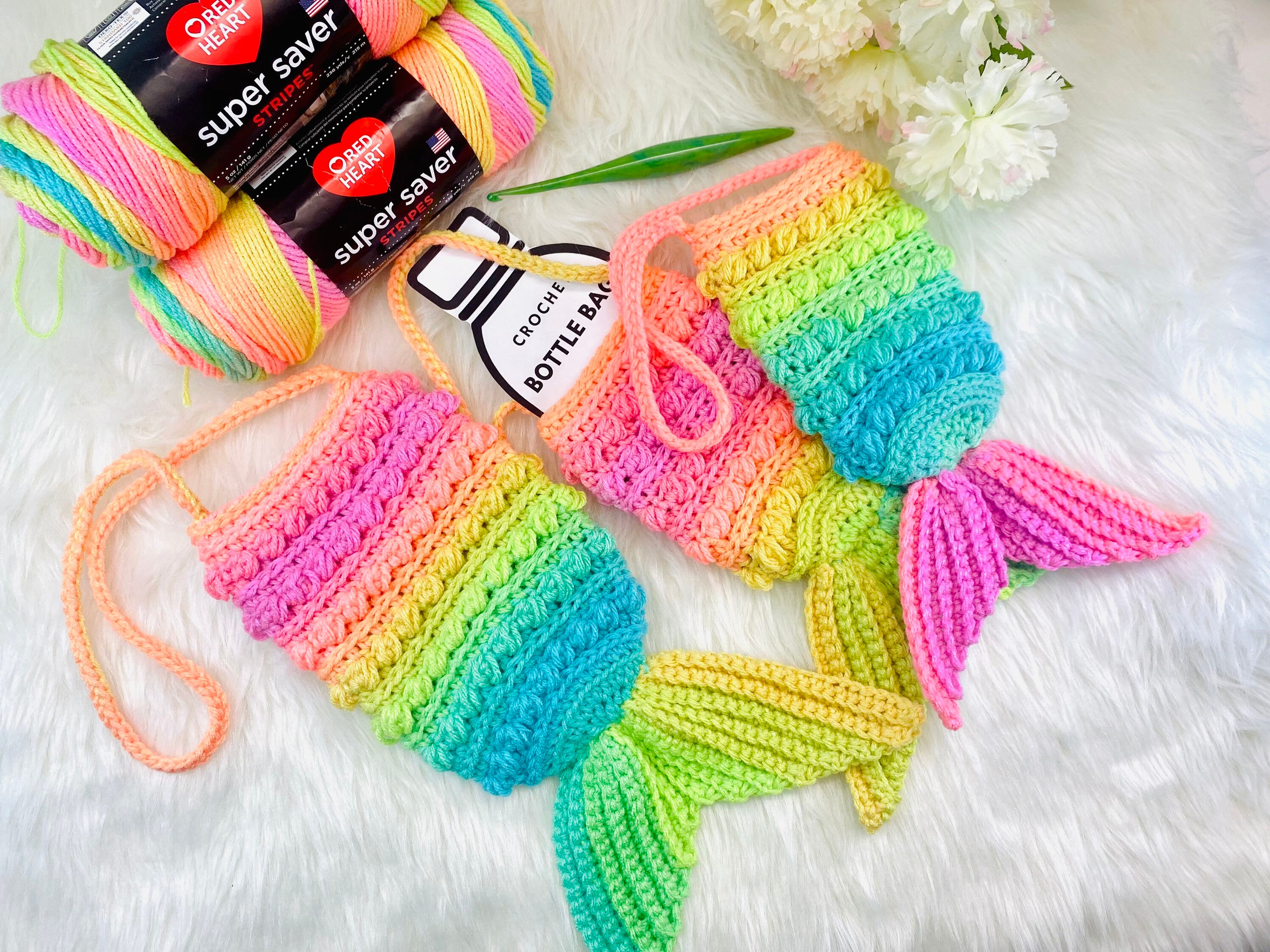 Crochet mermaid deals bag