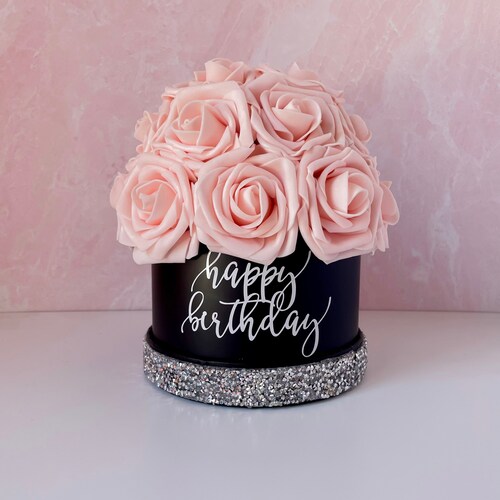Happy Birthday Rose Box Etsy