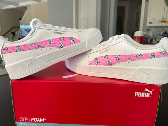 Breast Cancer Awareness Puma Red And Pink Shoes Custom Breast - Main Image