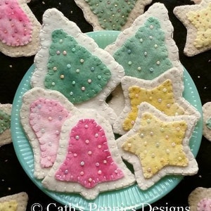 Sugar Cookies Applique Ornament(s) Pattern by Cath's Pennies Designs