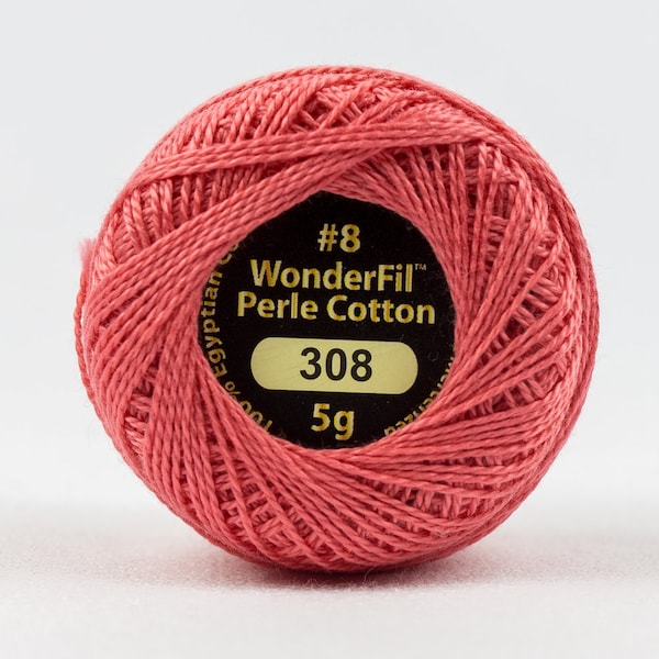 Wonderfil Eleganza "Raspberry Frosting" Color 308, Size 8 weight, 42 yards, 5g, EL5G-308 Sue Spargo Color Palette Embroidery Thread