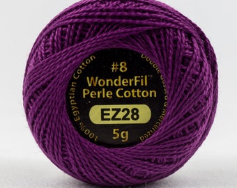 Wonderfil Eleganza "Royal Robes" Color 28, Size 8 weight, 42 yards, 5g, EL5G-28 Sue Spargo Color Palette Embroidery Thread