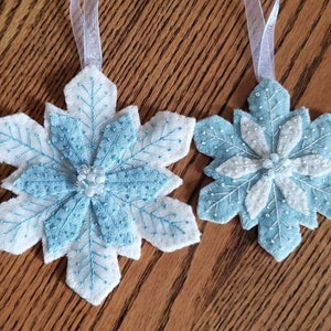 Frosted Snowflake Applique Ornament(s) Pattern by Cath's Pennies Designs