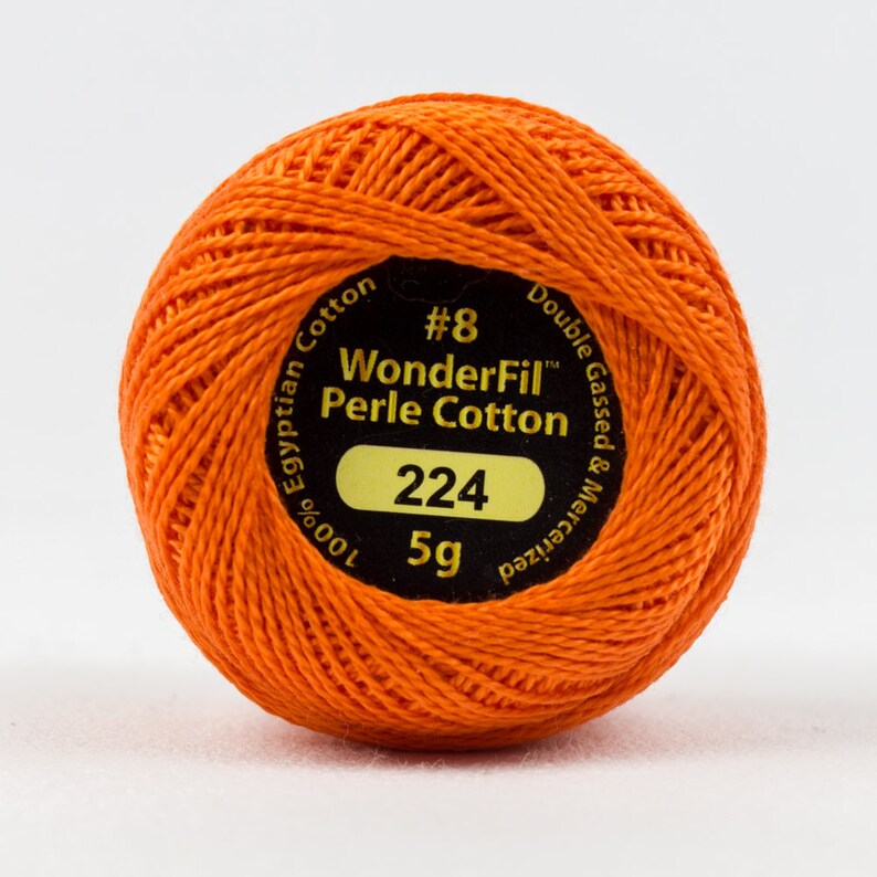 Wonderfil Eleganza Wild Fire Color 224 5g 42 yards Size 8 weight EL5G-224 Sue Spargo Color Palette Embroidery Thread